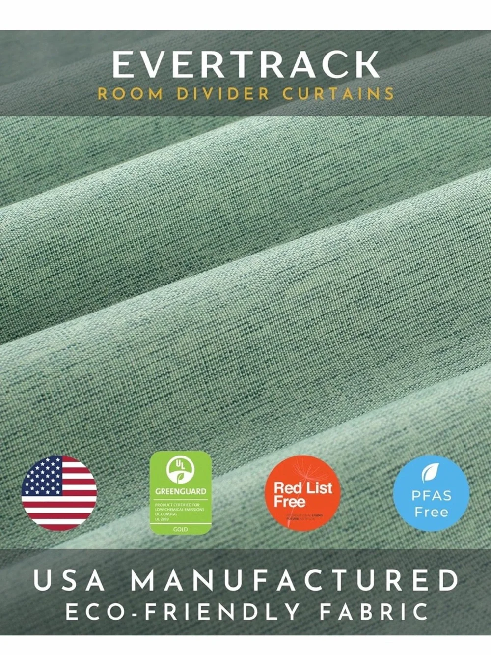 Sage Green Textured Medical Curtain with Metal Grommets